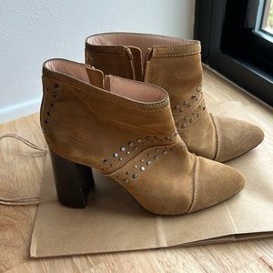 Lanvin brown suede booties